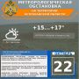 Метеорологическая обстановка на 22 октября