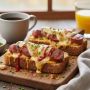 Завтрак для гурманов: хрустящие тосты с сосисками и сыром