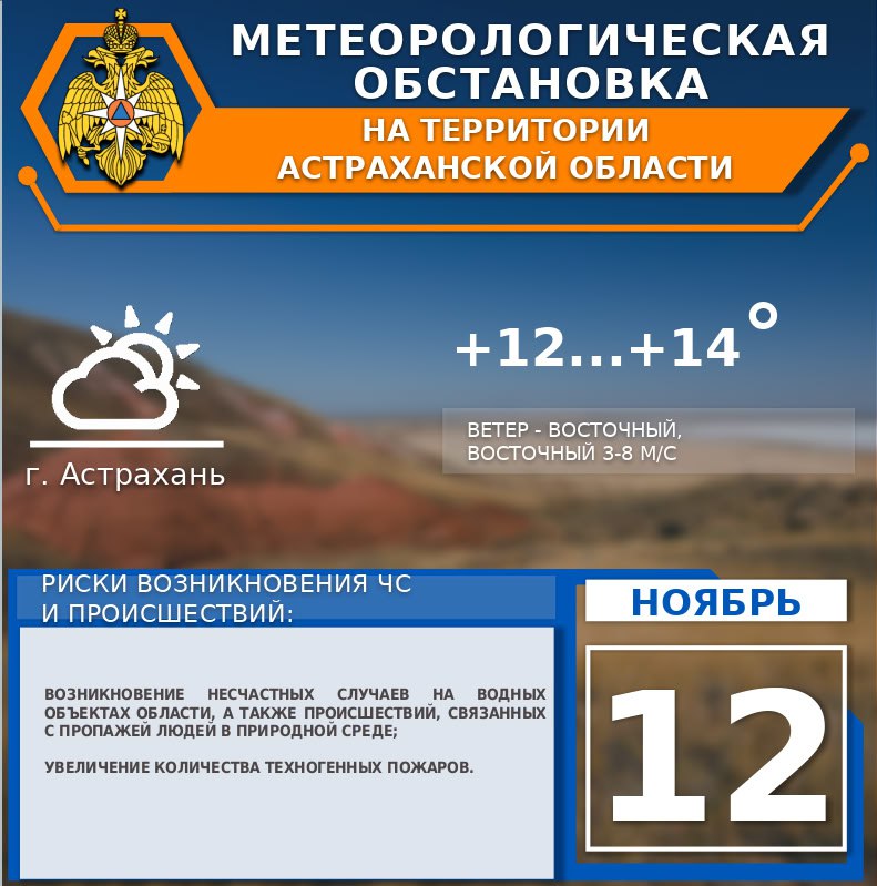 Метеорологическая обстановка на 12 ноября