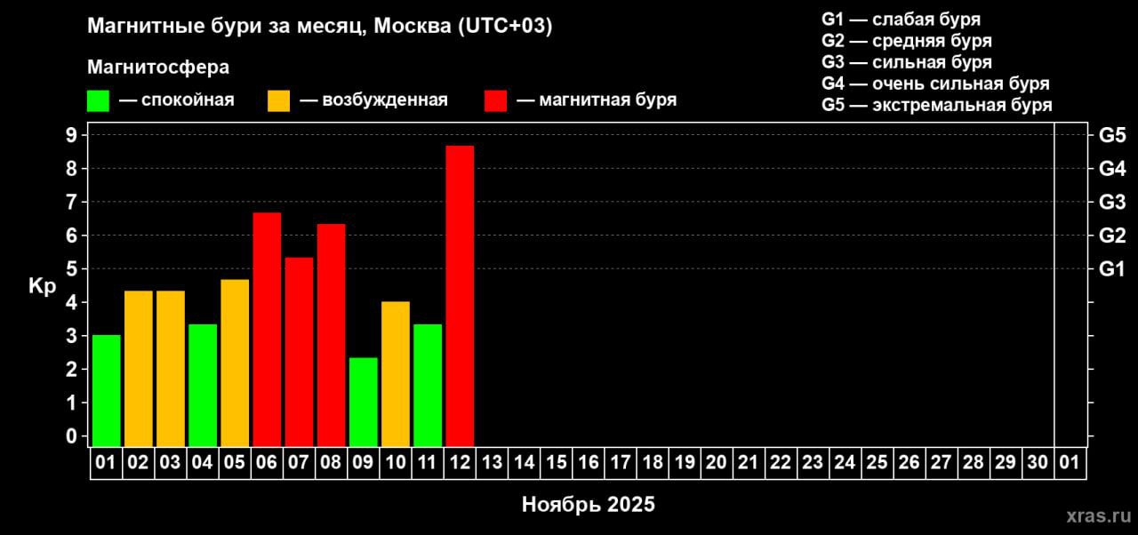 Магнитная буря планетарного масштаба началась на Земле, сообщают в лаборатории солнечной астрономии ИКИ РАН