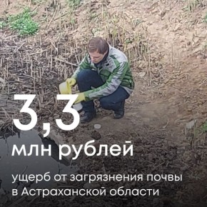 Арбитражный суд Астраханской области удовлетворил иск Росприроднадзора к МБУ МО «ЗАТО Знаменск коммунальное хозяйство» о возмещении ущерба почвам на сумму 3,3 млн рублей