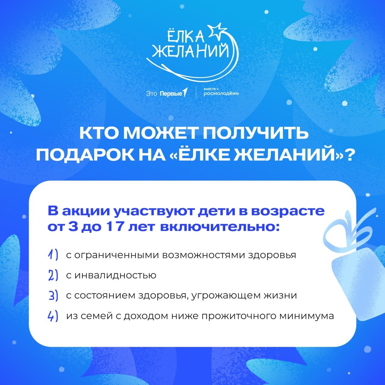 Всероссийская акция «Ёлка желаний» стартует исполнять мечты