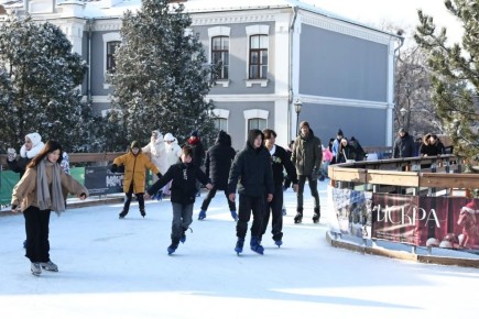 Рекордное число астраханцев посетило каток в кремле в новогодние праздники