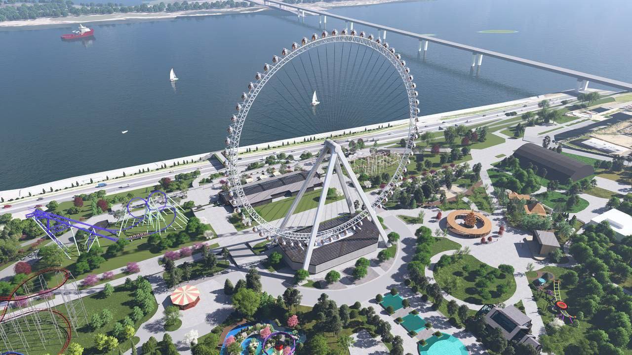 В Волгограде строят первое в России вантовое колесо обозрения