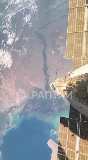 Космонавт Олег Артемьев заснял с борта МКС реку Волгу