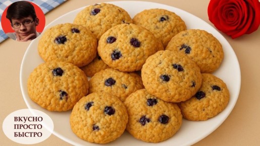 Нежные овсяные печенья с ягодами: вкусный способ порадовать себя