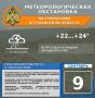 Метеорологическая обстановка на 9 сентября