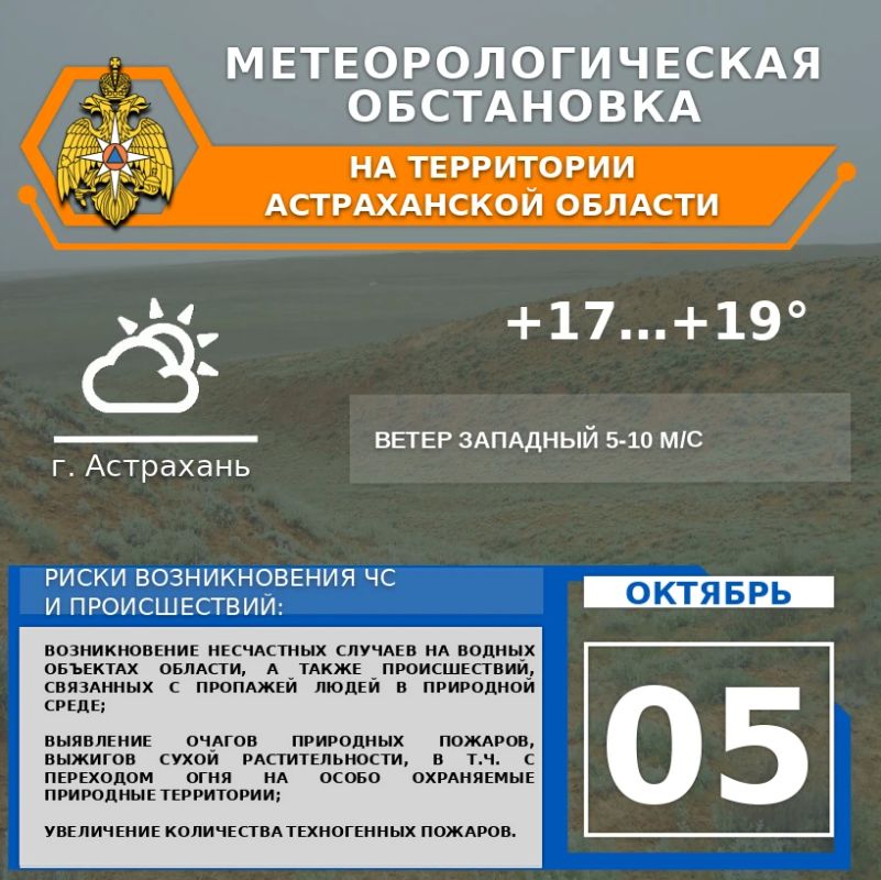 Метеорологическая обстановка на 5 октября