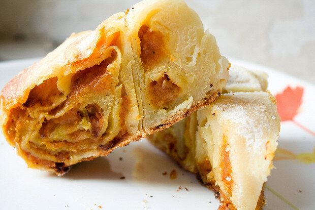 Завораживающая вертута с тыквой и брынзой